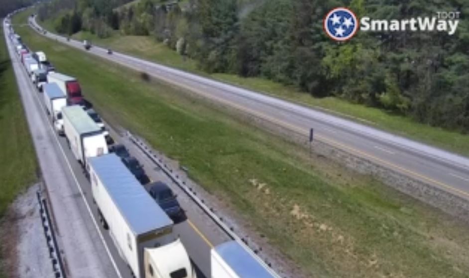 Northbound Interstate 81 near Fall Branch shut down due to crash