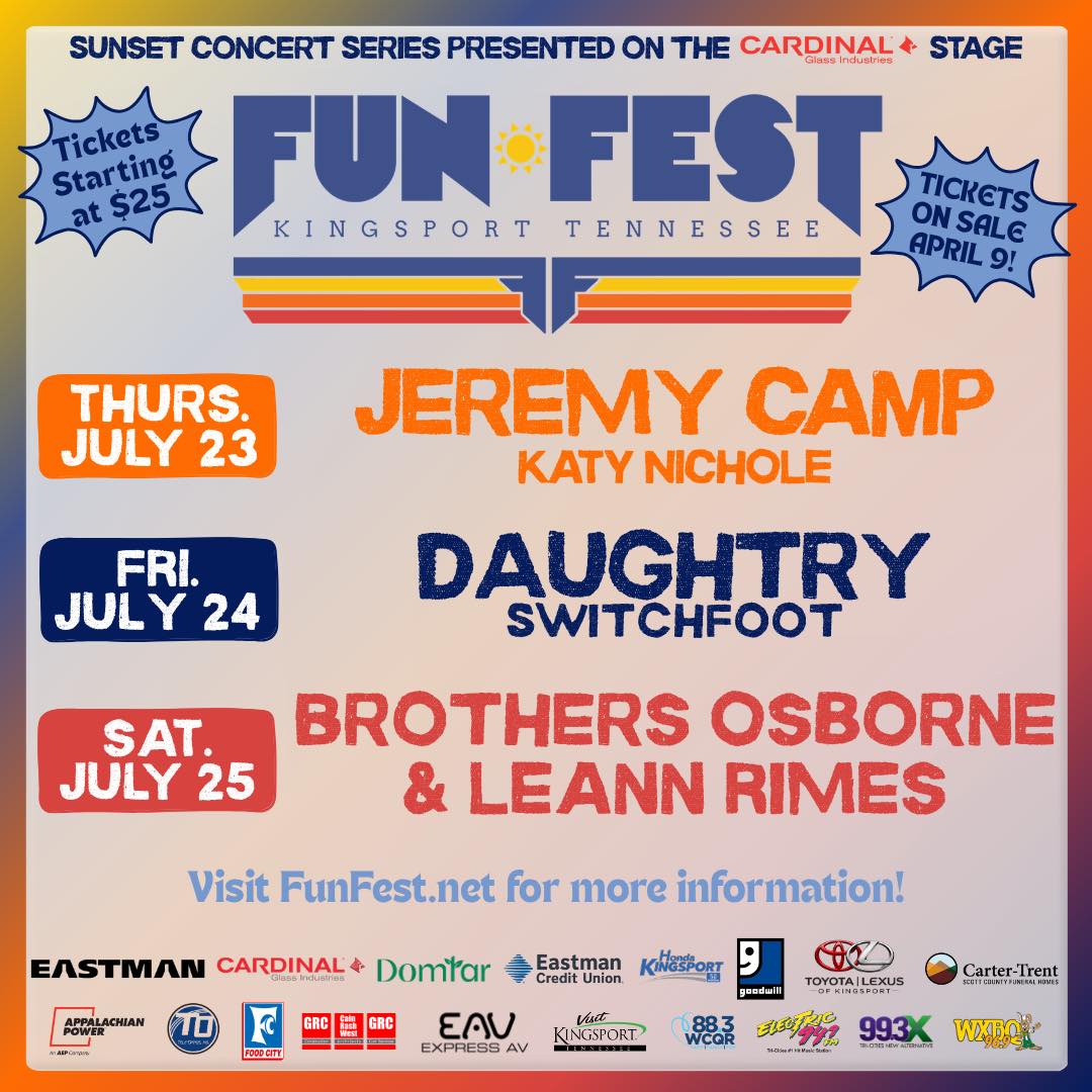 Kingsport Fun Fest Sunset Concert Series lineup announced