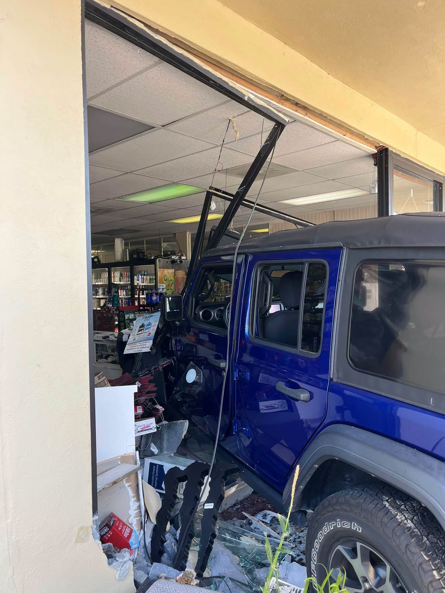 BVFD responds to Jeep crash into business on Gate City Highway